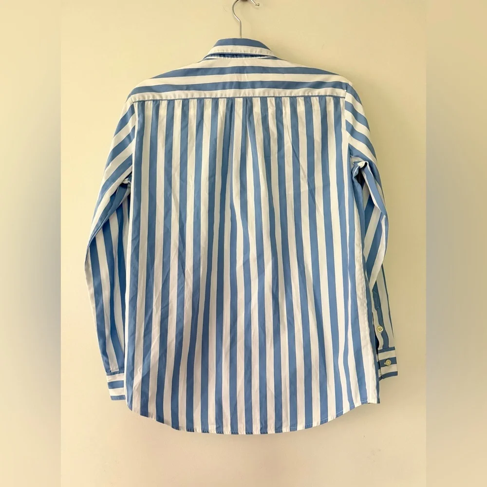 KULE The Hutton Shirt White & Blue Striped Button Down Long Sleeve Cotton, XS - Picture 6 of 11